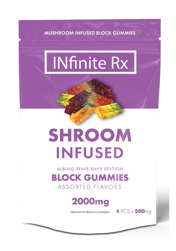 INfinite Rx Shroom Infused Albino Penis Envy Edition Block Gummies Edibles (2000mg)