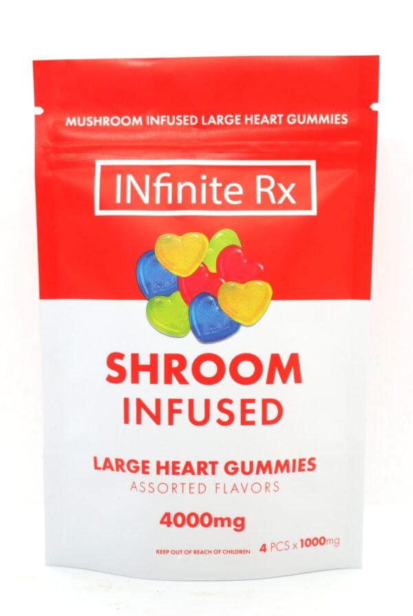 INfinite Rx Shroom Infused Large Heart Gummies Edibles (4000mg)